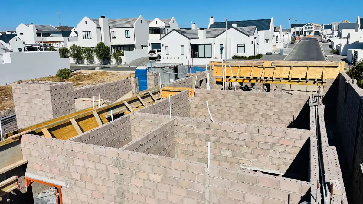 New block walls going up on a house build